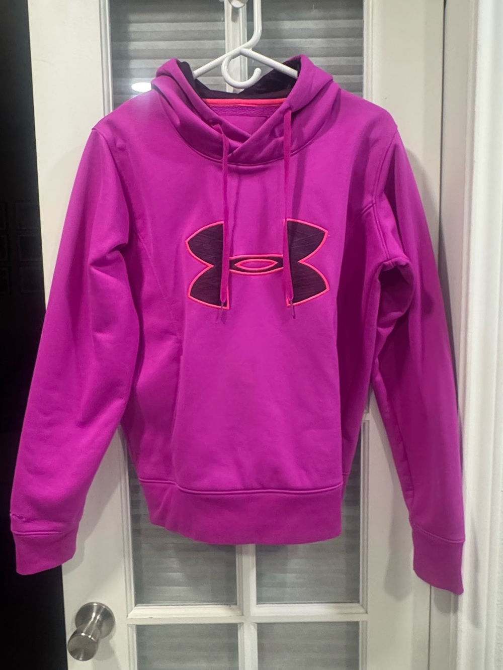 Under Armour Hot Pink Pullover Hoodie with Neon Trim